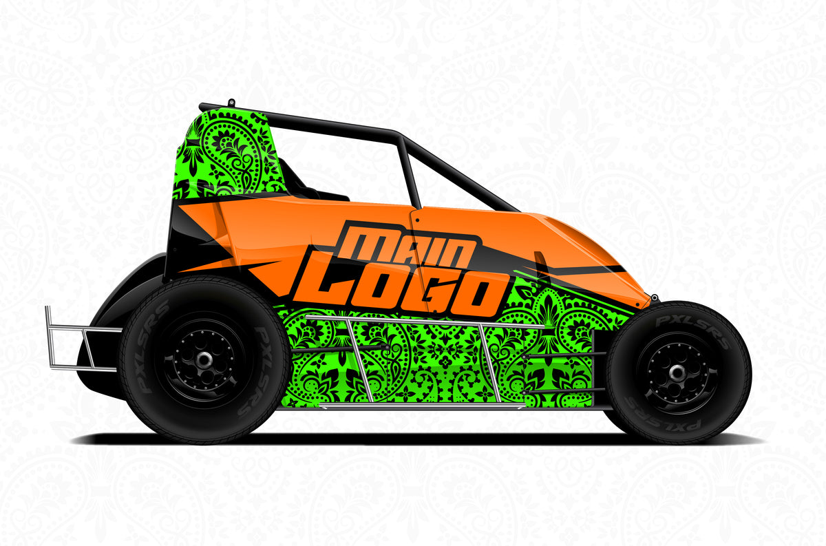 Non-Wing Micro ‘Bandana’ Orange/Green